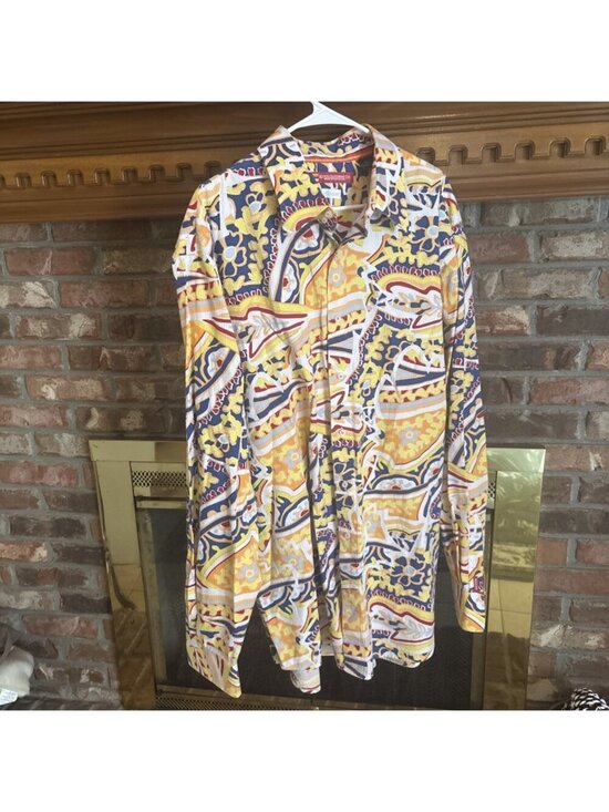 Enyce Other - Enyce Clothing Co Long Sleeve Men’s Bright Yellow Paisley Shirt 3XL